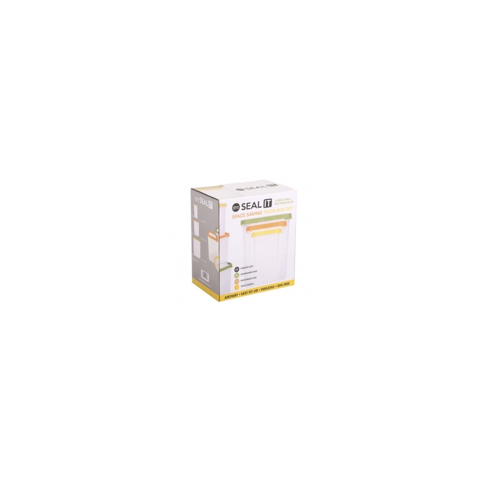 3 Piece Airtight Rectangular Plastic Food Box Set - Wham-Wham-Plastic Box Shop