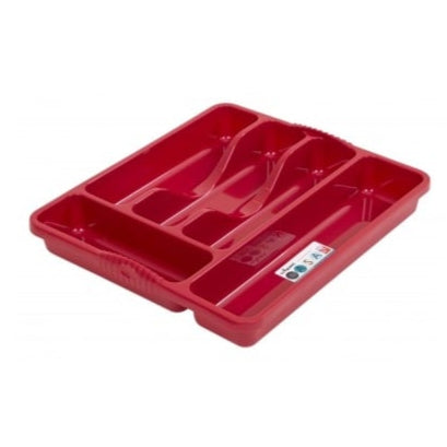 Casa Small Cutlery Tray-Wham-Chilli Red-WMCSCTCR-Plastic Box Shop
