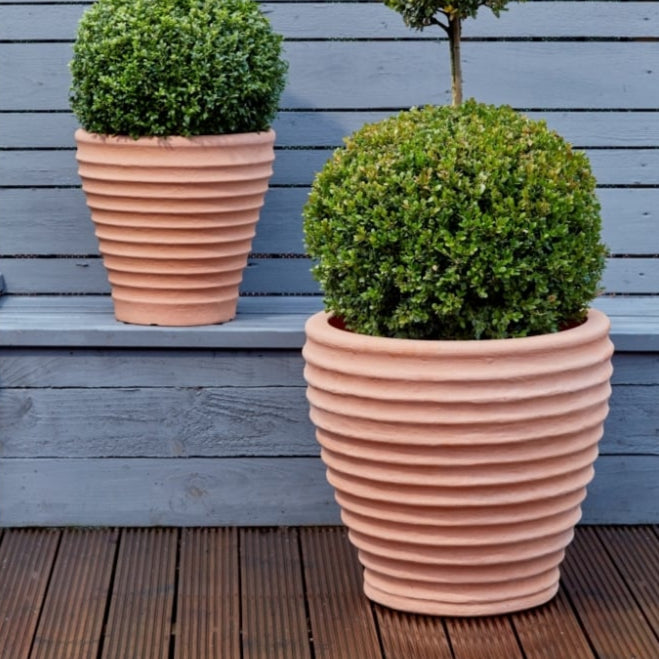 Pack of 2 x 43cm Moroccan Plastic Garden Planters-Strata-Terracina-STMPP2T-Plastic Box Shop