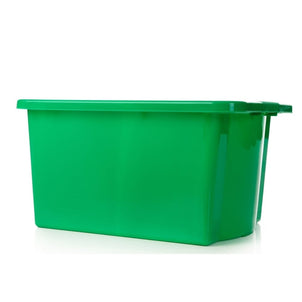 Pack of 5 - 30 Litre Stack and Store Plastic Storage Boxes-Wham-Primary Green-WM30P5PG-Plastic Box Shop