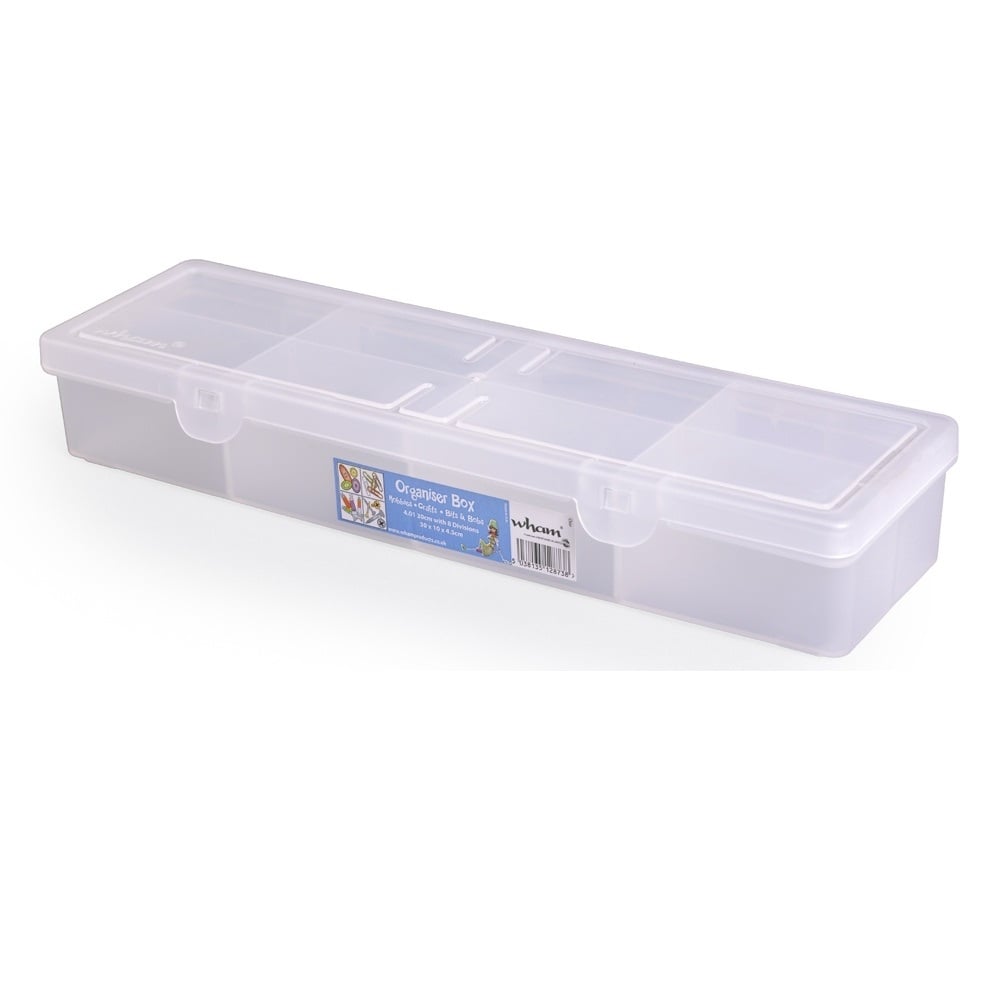 30cm Organiser Storage Box with 2 Compartments (4.02)-Wham-Plastic Box Shop