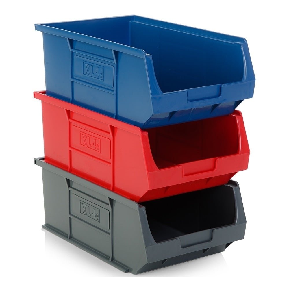 Pack of 10 x XL4 Semi-Open Fronted Boxes-XL-Plastic Box Shop