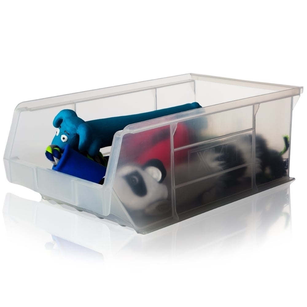 Pack of 10 x XL4 Semi-Open Fronted Boxes-XL-Plastic Box Shop