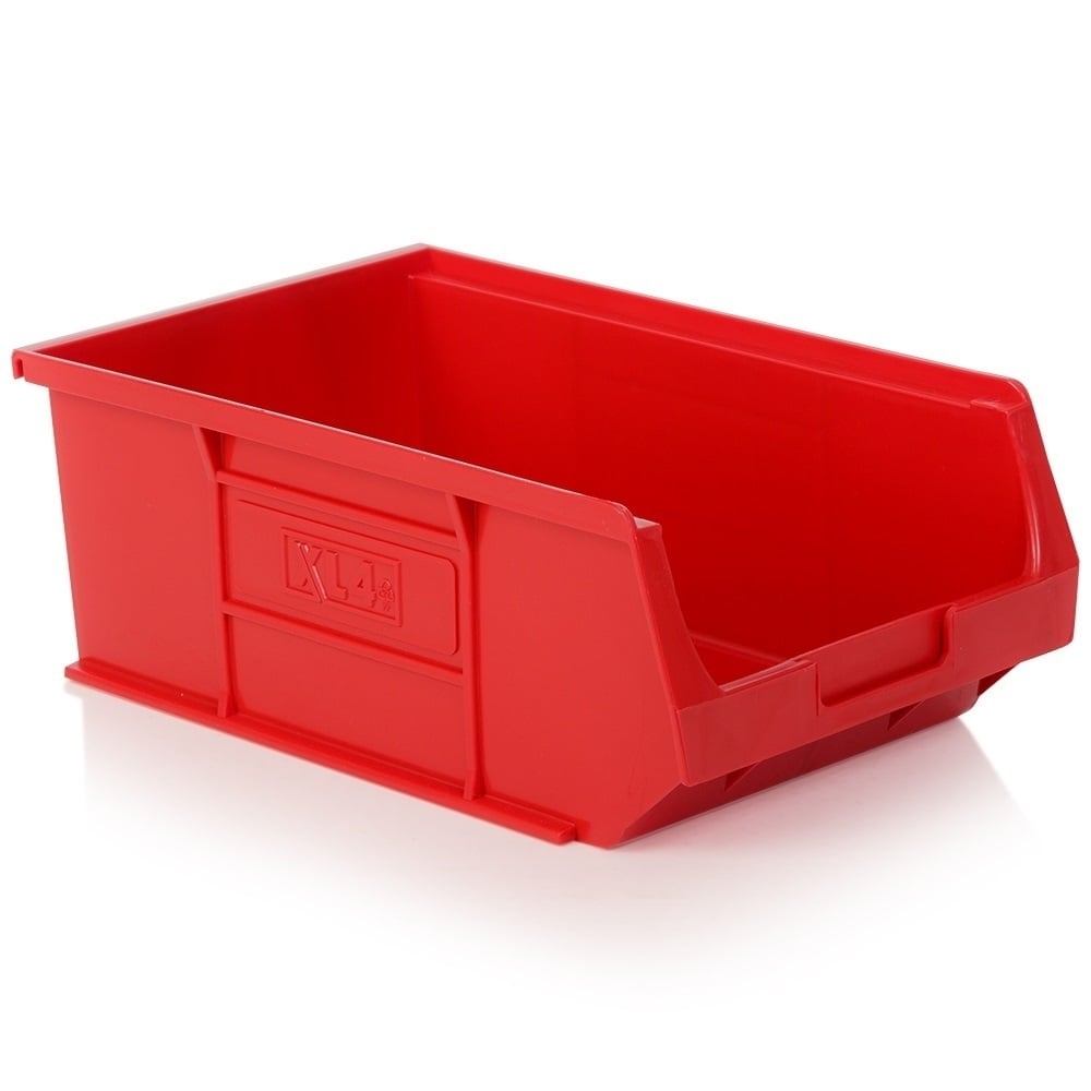 Pack of 10 x XL4 Semi-Open Fronted Boxes-XL-Red-XL4P10R-Plastic Box Shop