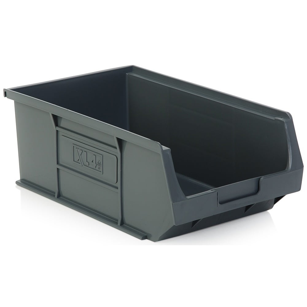 Pack of 10 x XL4 Semi-Open Fronted Boxes-XL-Grey-XL4P10G-Plastic Box Shop