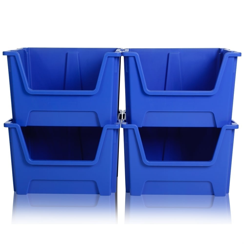 Pack of 4 - XSTORE Plastic Picking/Stacking Boxes-XL-Plastic Box Shop