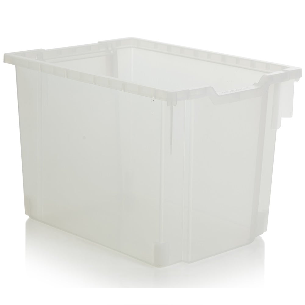 Pack of 5 x 30L Jumbo Plastic Storage Boxes-Gratnells-Clear-GR30P5CLR-Plastic Box Shop