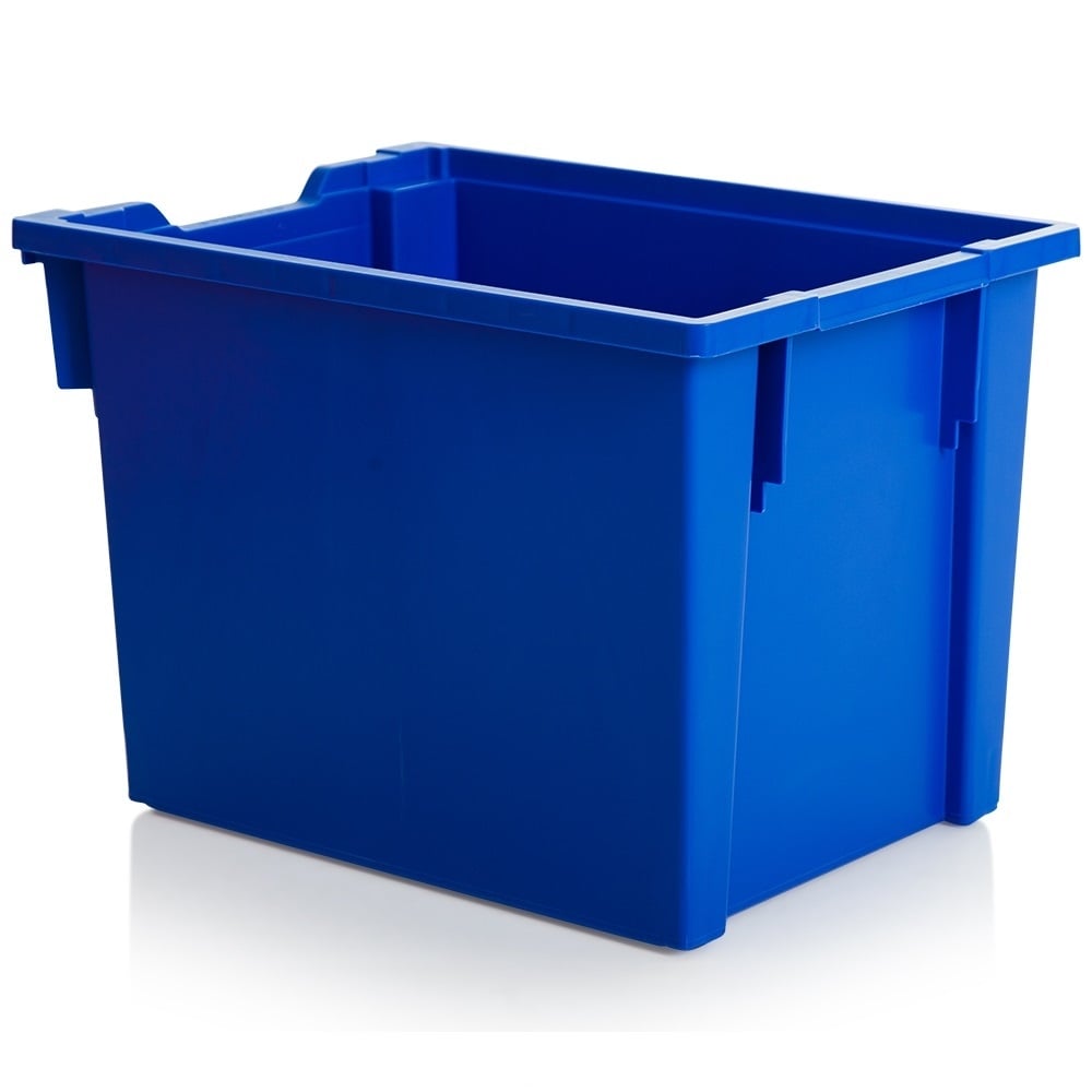 Pack of 5 x 30L Jumbo Plastic Storage Boxes-Gratnells-Royal Blue-GR30P5RBL-Plastic Box Shop