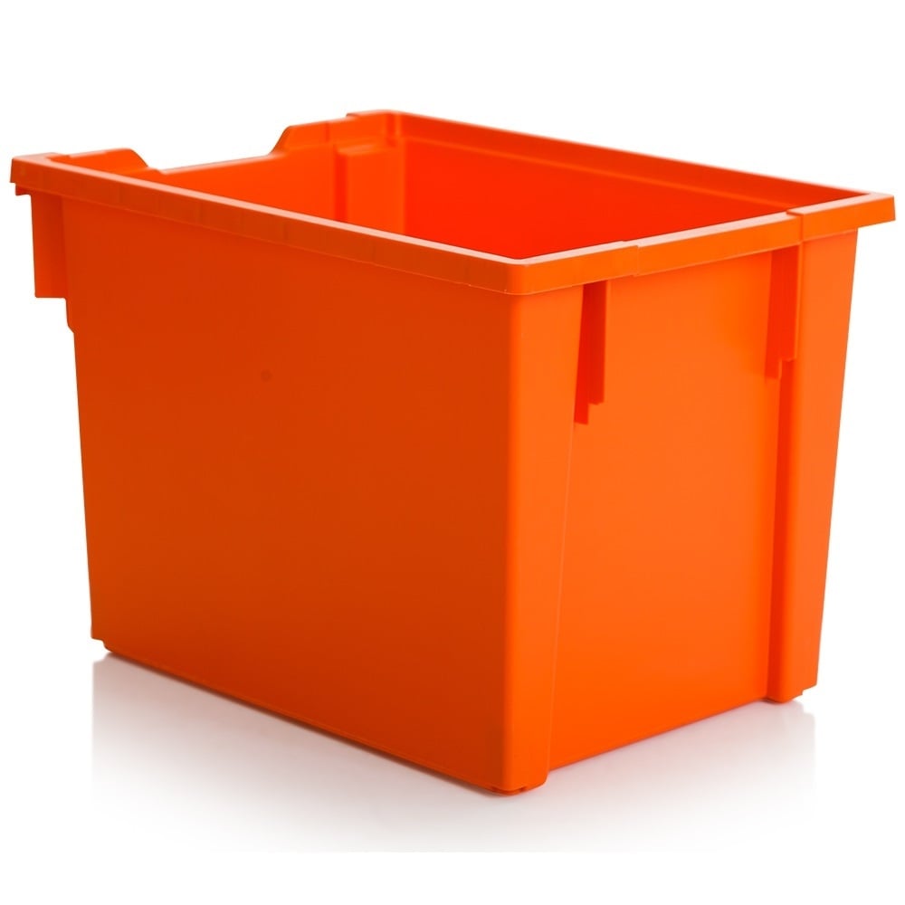 Pack of 5 x 30L Jumbo Plastic Storage Boxes-Gratnells-Tropical Orange-GR30P5ORG-Plastic Box Shop