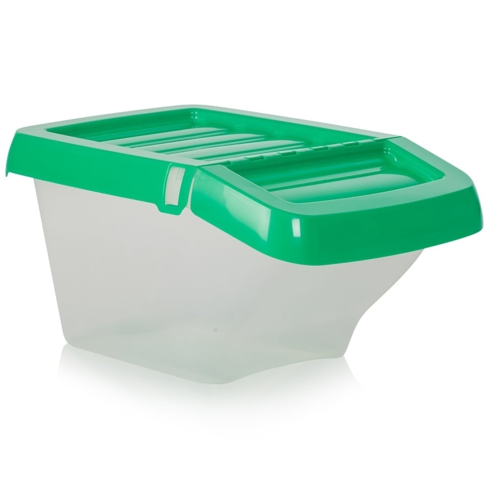 SINGLE - 30 Litre Stacking Plastic Recycling Box with Hinged Lid-Wham-Plastic Box Shop