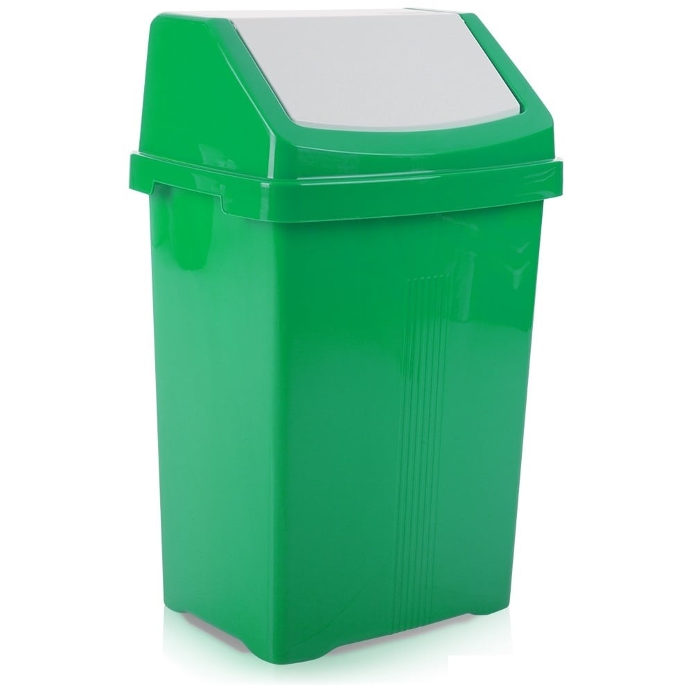 50 Litre Plastic Swing Bin - Primary Colours-Wham-Primary Green-WM50SWGW-Plastic Box Shop