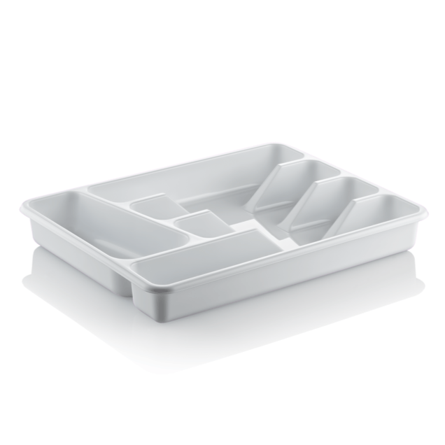 Hobby Small Cutlery Tray with 5 Sections-Hobby Life-White-NWSCTW-Plastic Box Shop