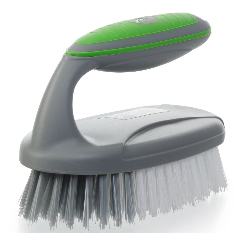 Shine Deluxe Soft Touch Scrubbing Brush Silver/Lime (21421)-Wham-Plastic Box Shop