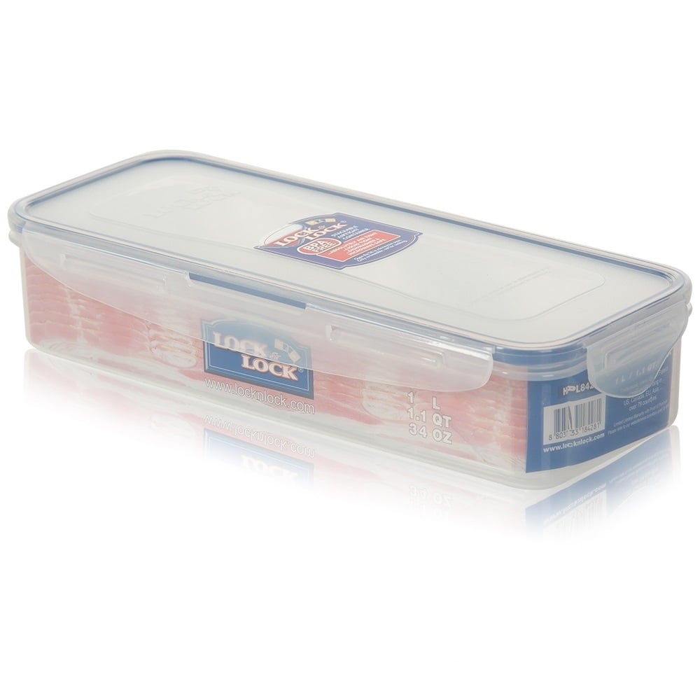 1 Litre Clear Bacon Storage Box – Lock & Lock-Lock & Lock-Plastic Box Shop