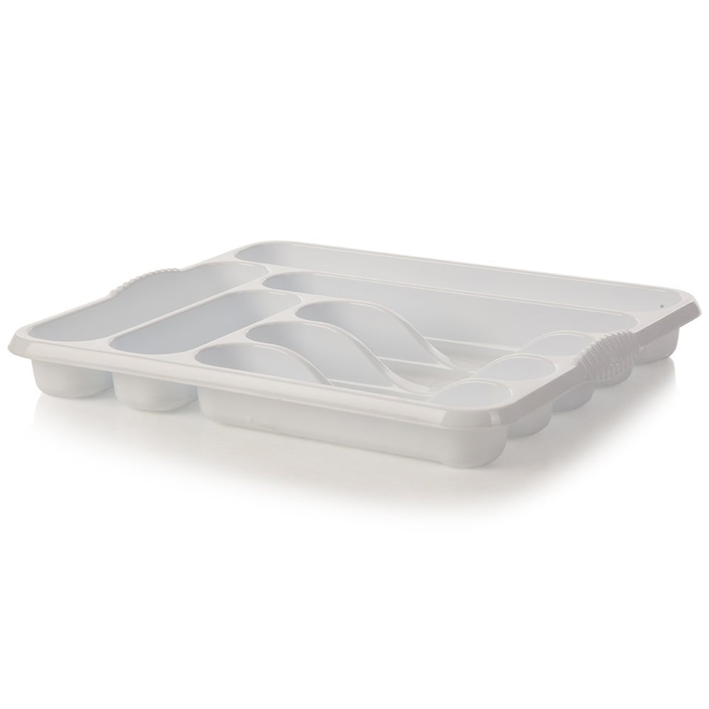 Large Casa Cutlery Tray-Wham-White-WMCASACUTW-Plastic Box Shop