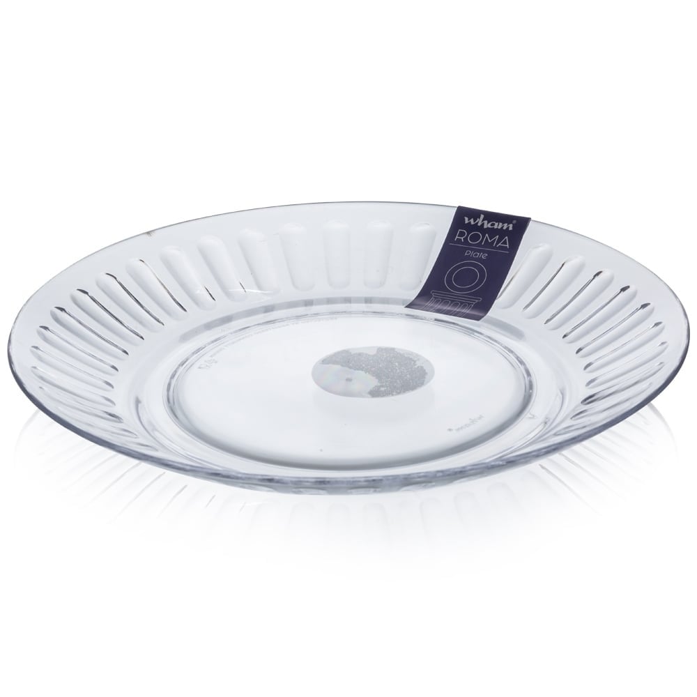 Roma 10 inch Plate Clear - 20570-Wham-Plastic Box Shop