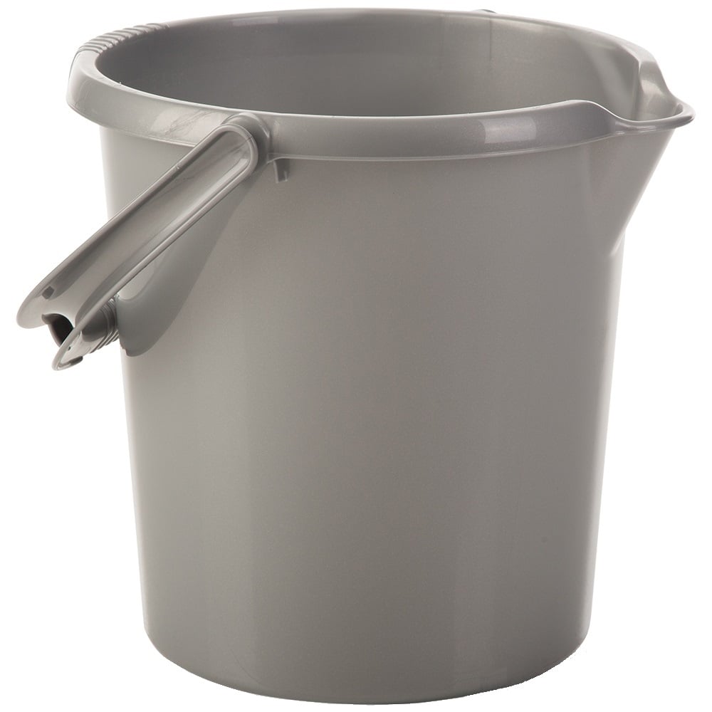 10 Litre Casa Plastic Bucket-Wham-Silver-WM10CBSI-Plastic Box Shop