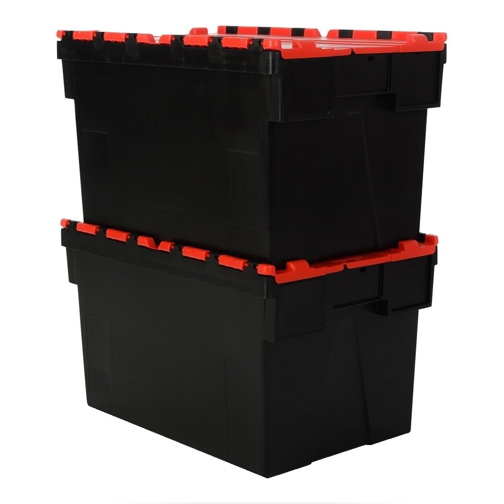 Pallet of 85 x 65 Litre Attached Lid ALC Containers (365mm high)-LH-Plastic Box Shop