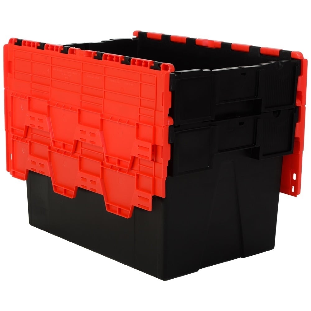 Pack of 2 x 65L Attached Lid ALC Containers (365mm high)-LH-Plastic Box Shop