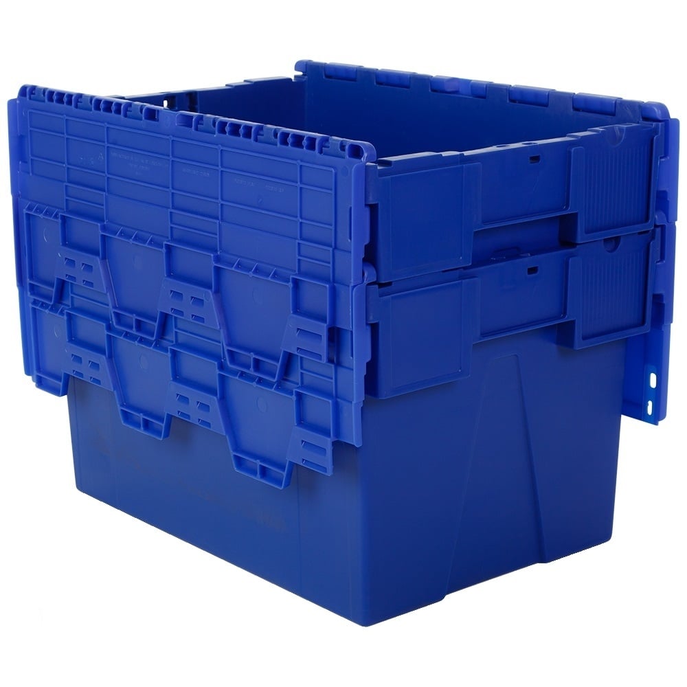 Pack of 2 x 65L Attached Lid ALC Containers (365mm high)-LH-Plastic Box Shop