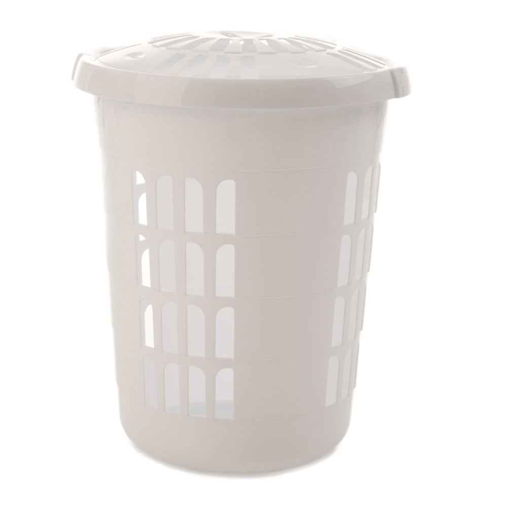 Tall Round Plastic Laundry Storage Hamper Basket - 12090-Wham-Plastic Box Shop