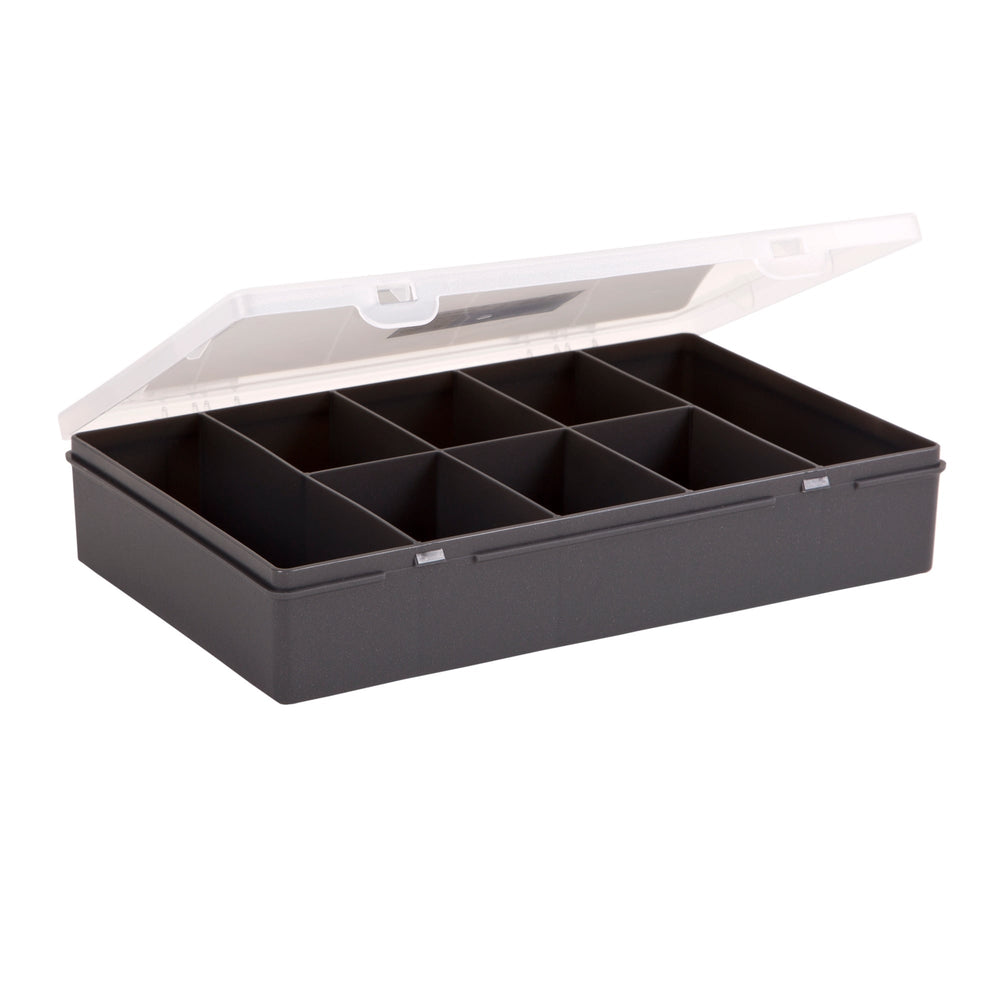 29cm Plastic Organiser Box with 8 Compartments and Lid – Wham-Wham-Plastic Box Shop