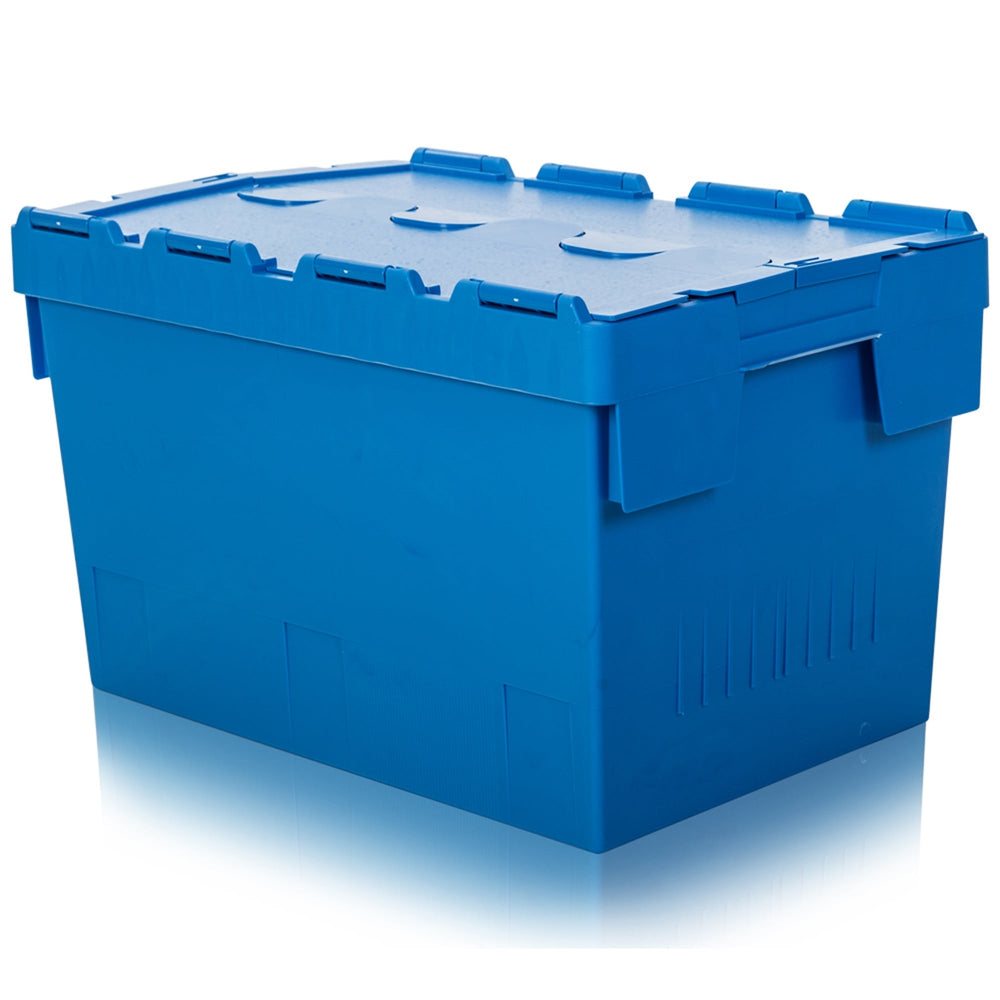 Pack of 2 x 70L Heavy Duty ALC Plastic Boxes With Attached Lids-CS-Plastic Box Shop