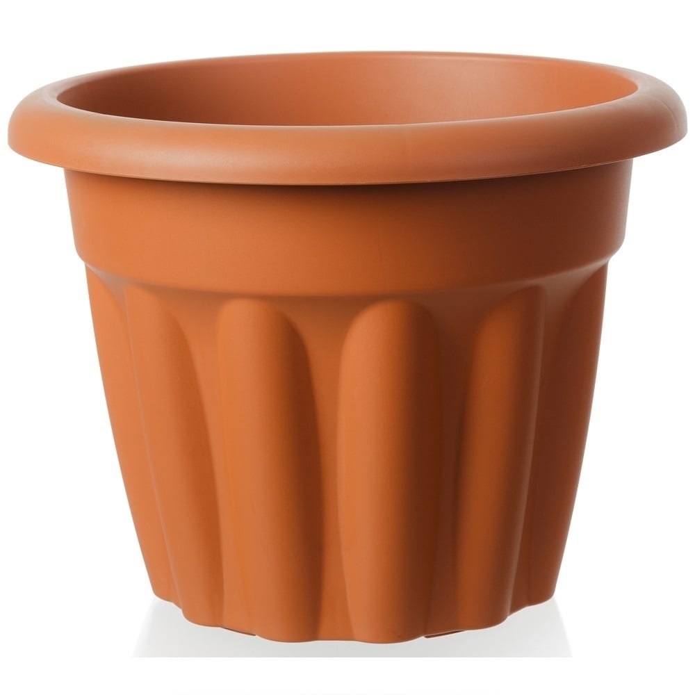 Pack of 2 x 50cm Vista Large Round Plastic Plant Pots-Wham-Plastic Box Shop