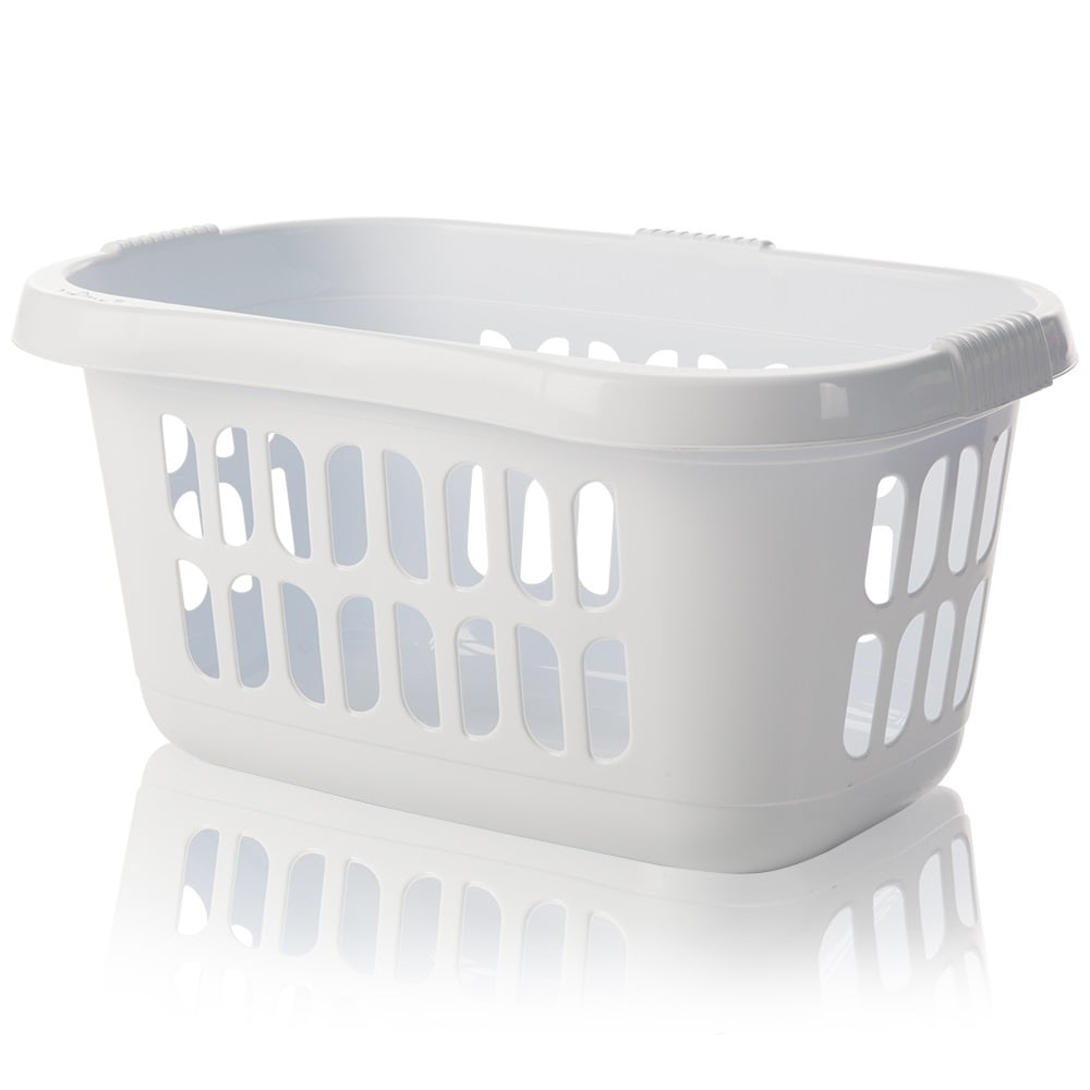 Casa Handy Hipster Plastic Laundry Basket-Wham-Ice White-WMHHBW-Plastic Box Shop