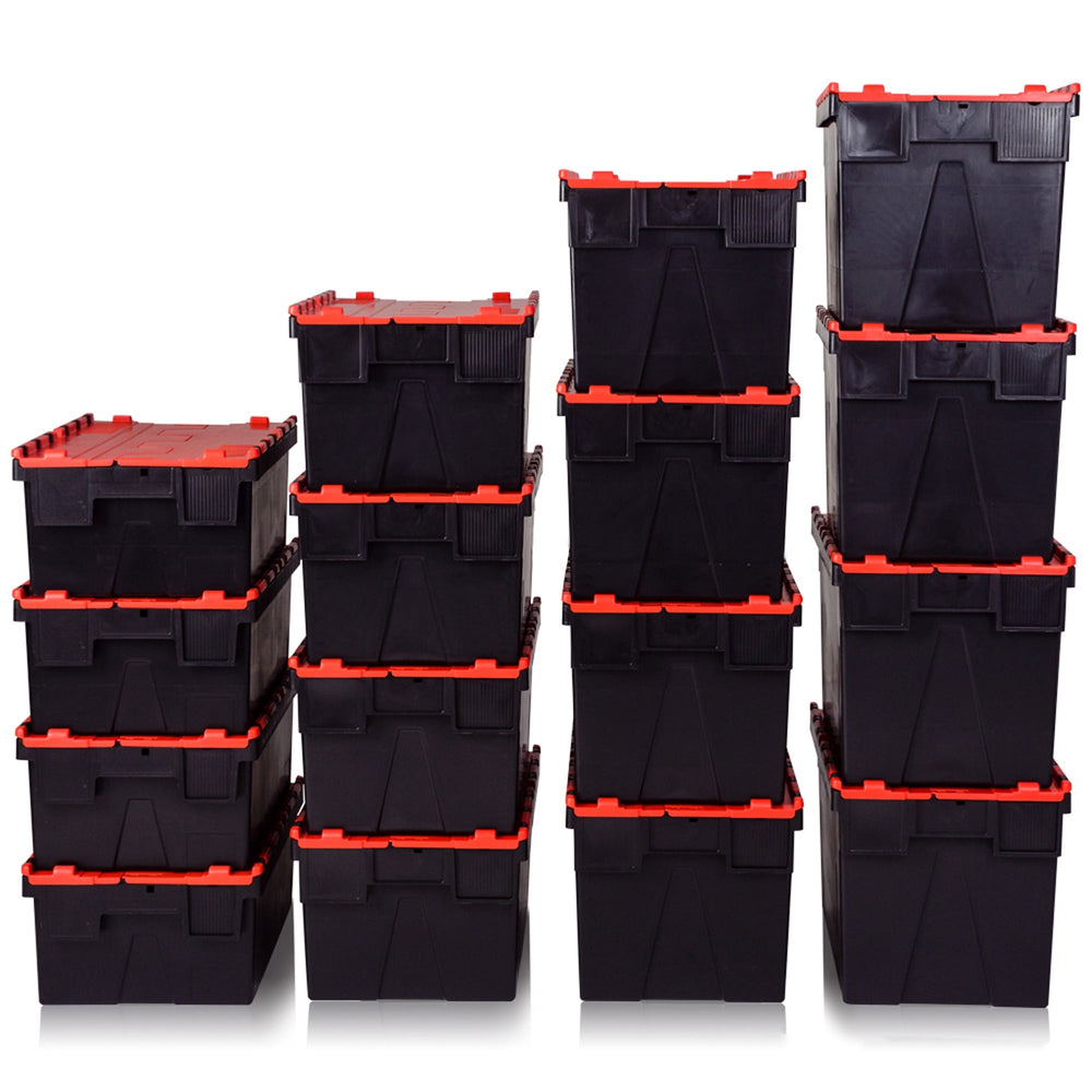 Pallet of 85 x 44 Litre Attached Lid ALC Containers (250mm high)-LH-Plastic Box Shop