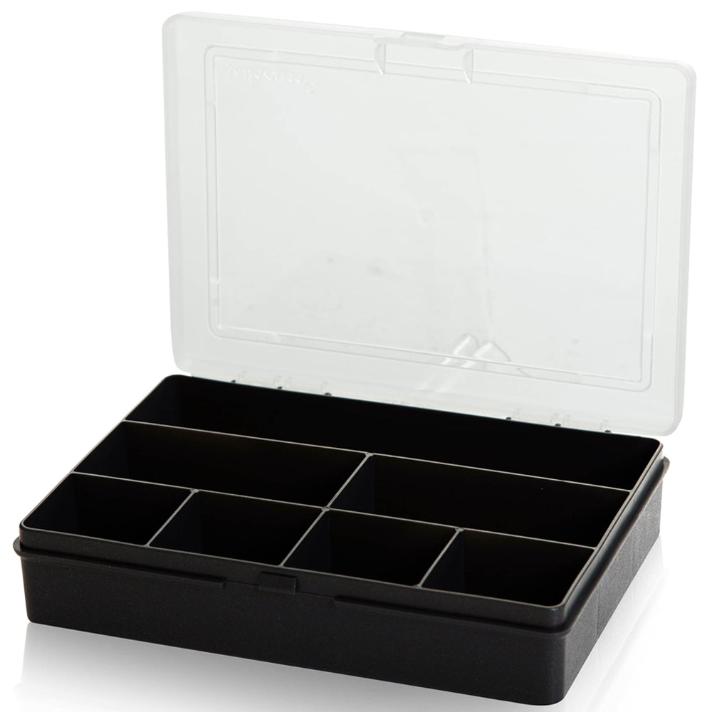 19cm Plastic Organiser Box with 7 Compartments and Lid – Wham-Wham-Plastic Box Shop