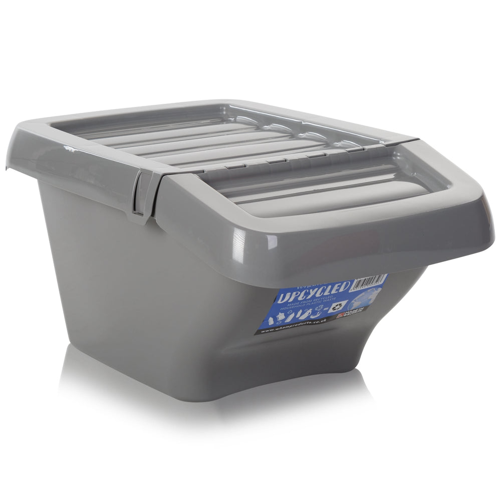 30 Litre Wham Recycle It Upcycled Bin with Hinged Lid-Wham-Plastic Box Shop