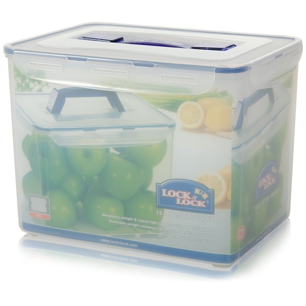 12 Litre Clear Airtight Plastic Storage Box with Clip Lid – Lock & Lock-Lock & Lock-Plastic Box Shop