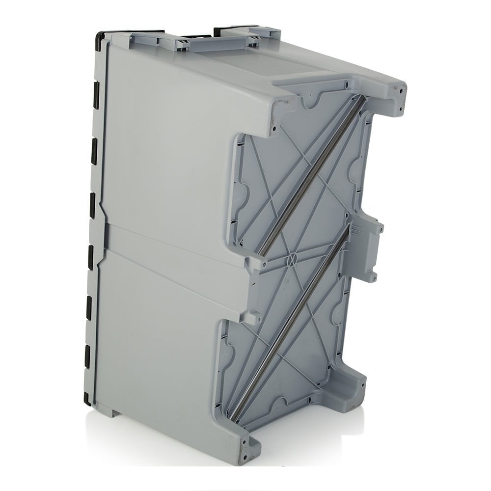 Pallet of 6 - Extra Large 190 Litre Strong Attached Lid Container with Pallet Feet-LH-Plastic Box Shop