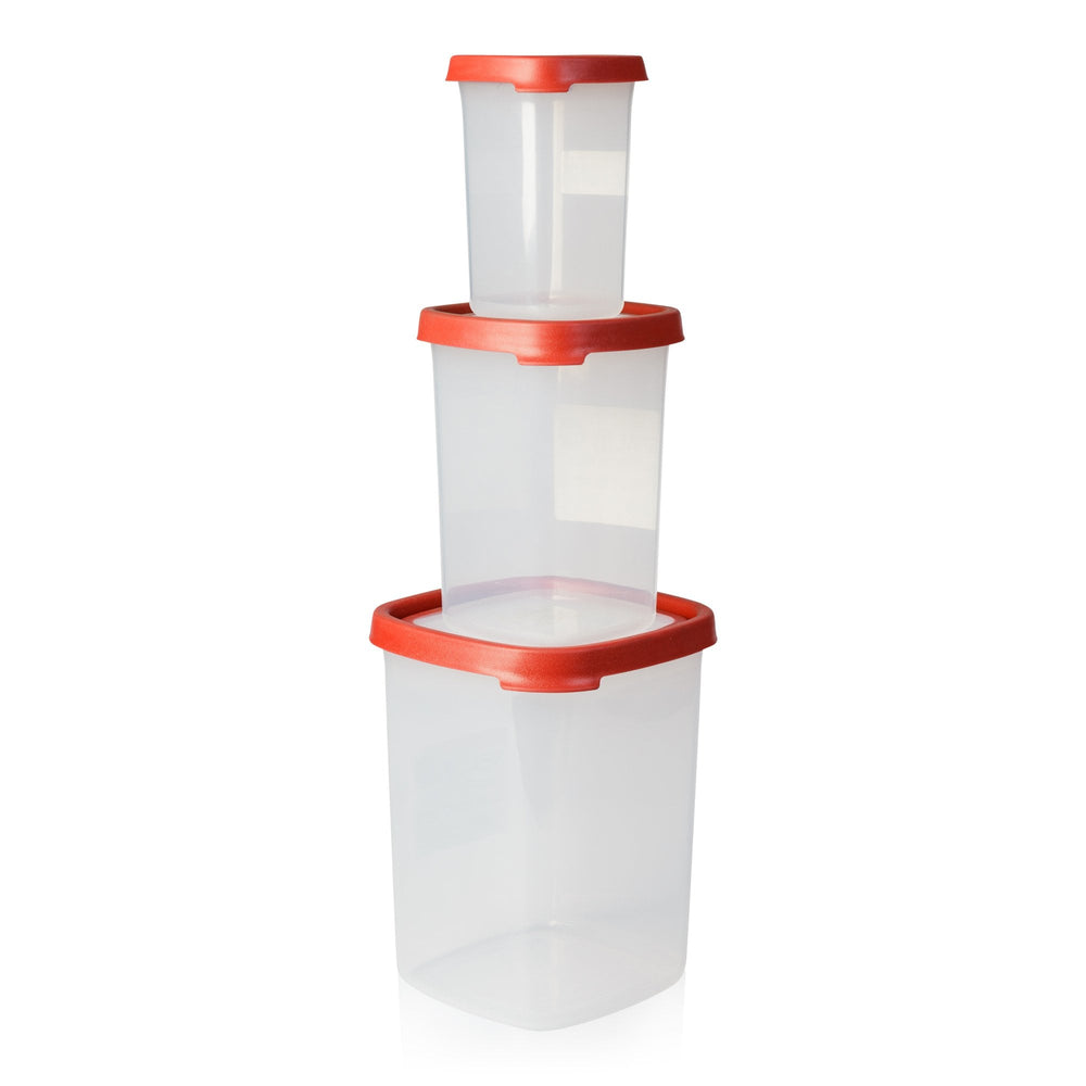 3 Piece Square Plastic Food Storage Box Set - Wham-Wham-Plastic Box Shop