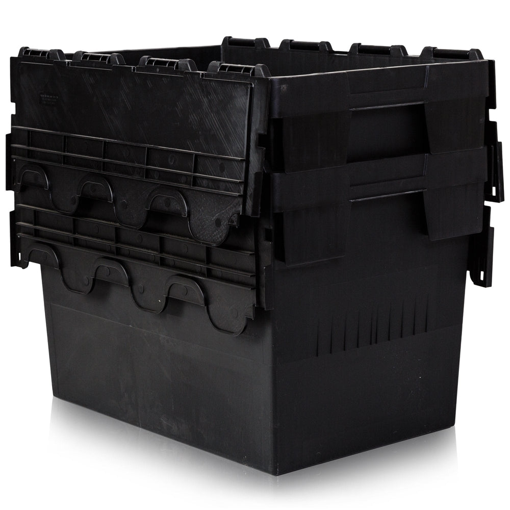 Pack of 2 x 80L Heavy Duty ALC Plastic Boxes With Attached Lid-CS-Plastic Box Shop