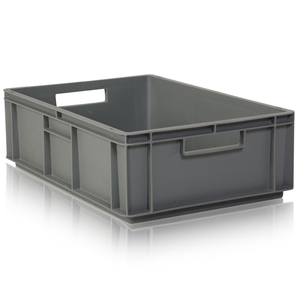 36 Litre Euro Stacking Container - Recycled Black-CS-Plastic Box Shop