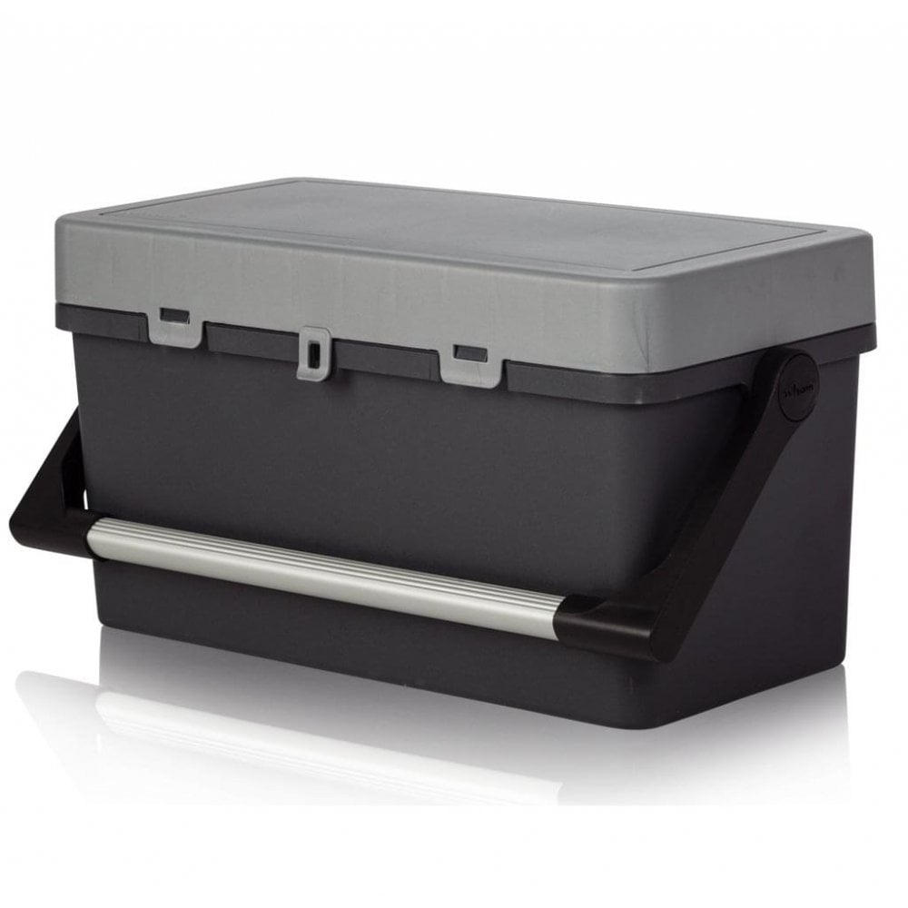 40cm Tool Box & Lid Recycled Black-Wham-Plastic Box Shop