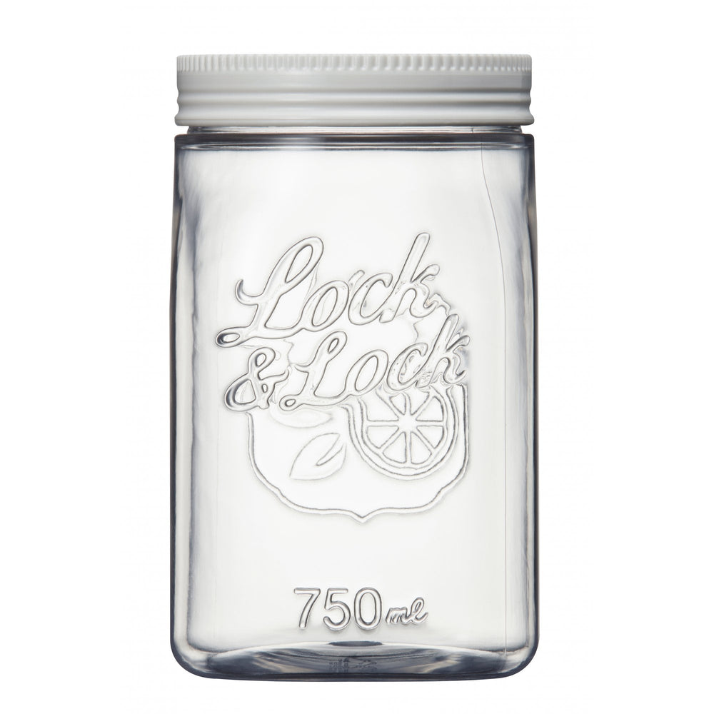 750ml Clear Square Door Pocket Canister with Screw Lid – Lock & Lock-Lock & Lock-Plastic Box Shop