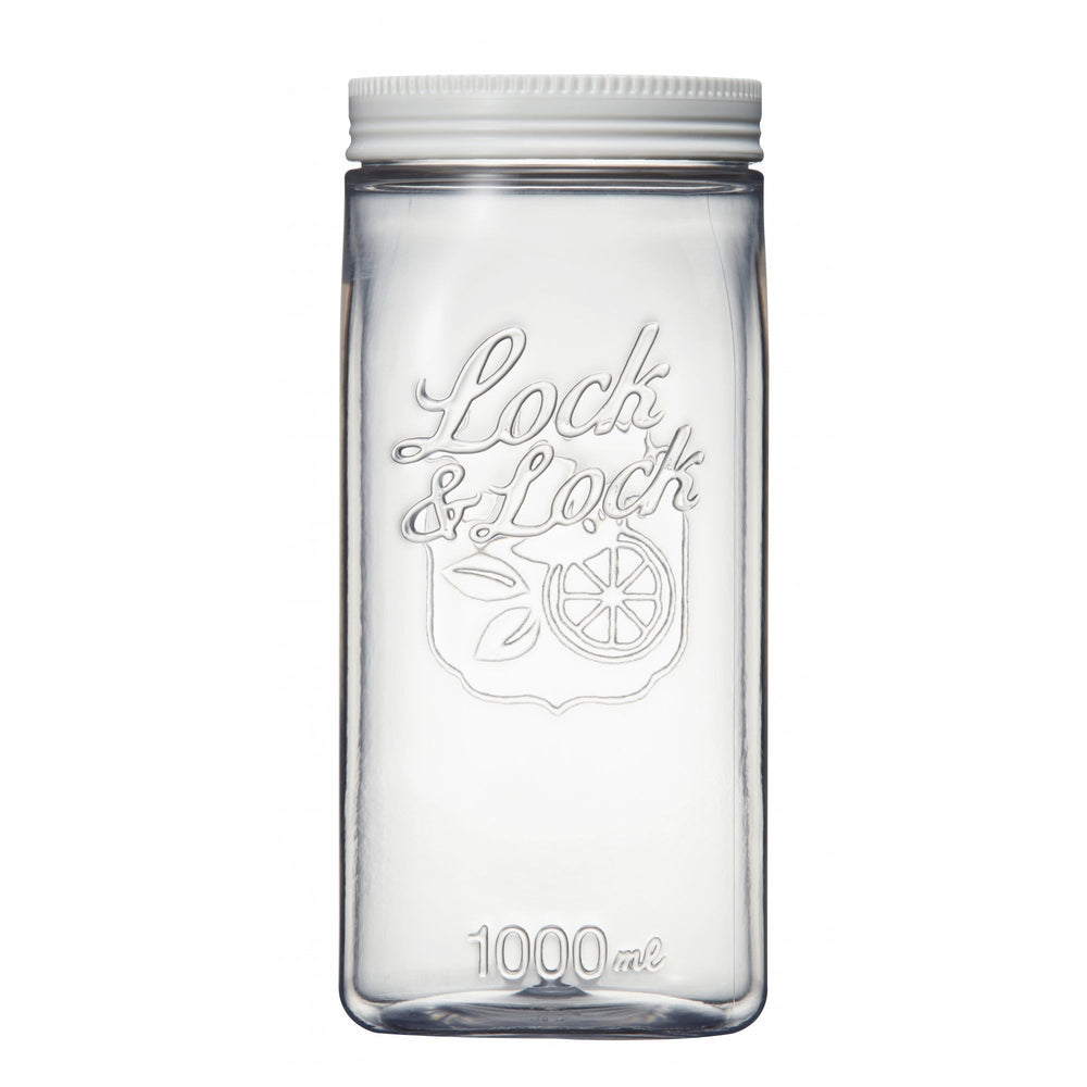 1.1 Litre Clear Square Door Pocket Canister with Screw Lid – Lock & Lock-Lock & Lock-Plastic Box Shop