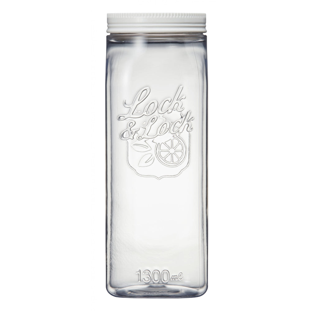 1.3 Litre Clear Square Door Pocket Canister with Screw Lid – Lock & Lock-Lock & Lock-Plastic Box Shop