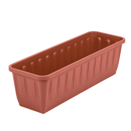 Pack of 2 - Etruscan 60cm Trough Plastic Planters-Wham-Terracotta-WM60ETP2T-Plastic Box Shop