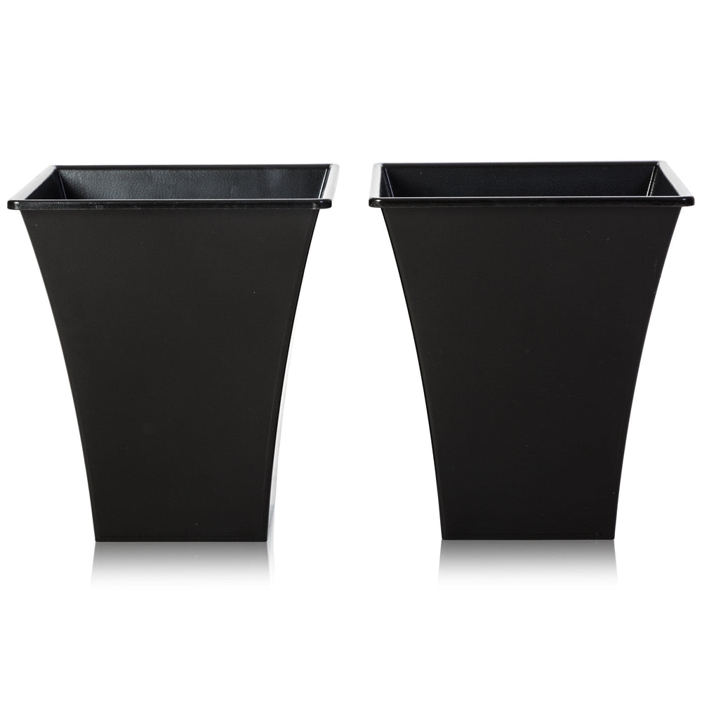 Pack of 2 - Metallica 23cm Square Plant Pot-Wham-Plastic Box Shop