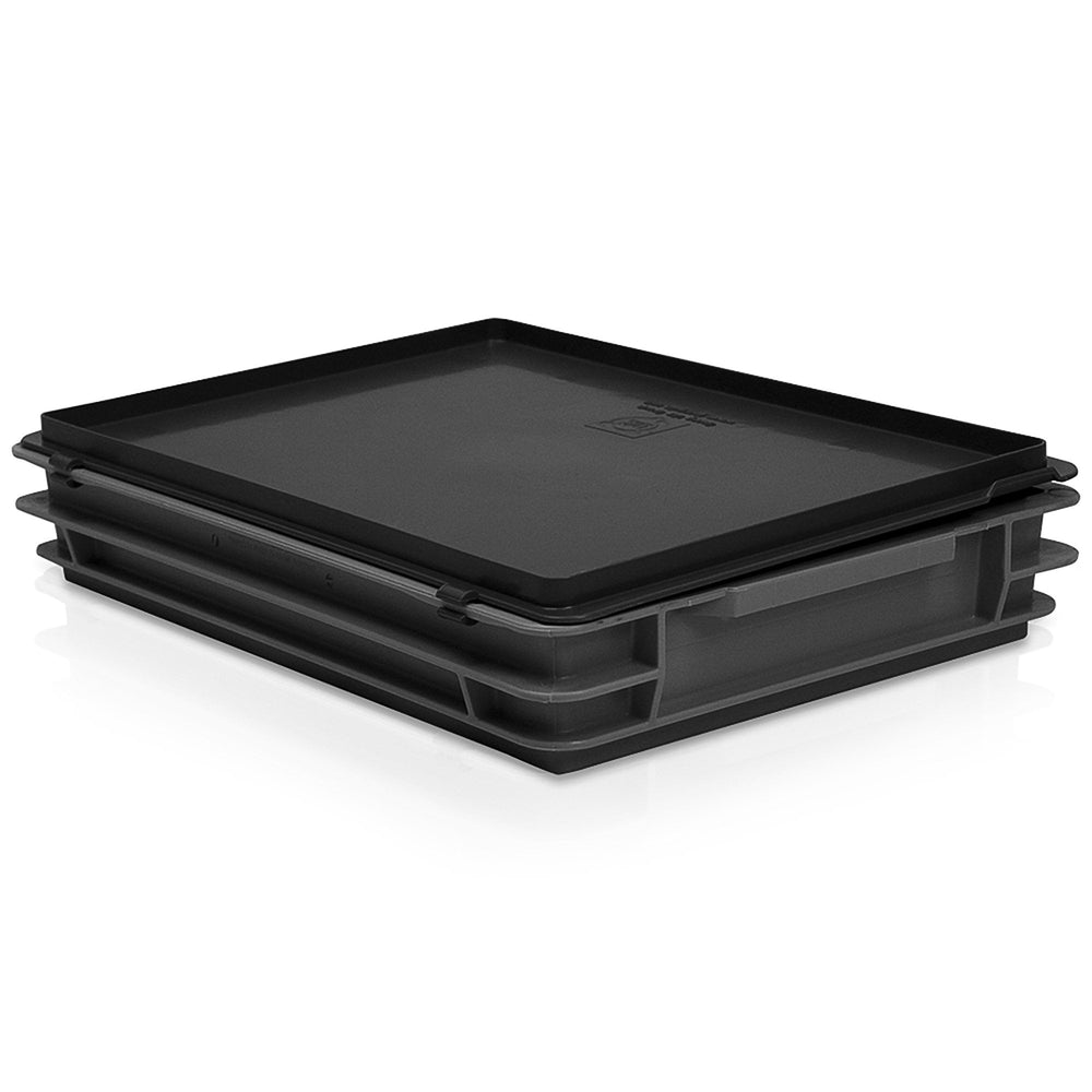 6 Litre Grey Euro Stacking Container 400×300-George Utz-Plastic Box Shop