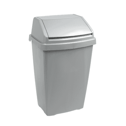 Everyday 25 Litre Lift Top Bin - Soft Grey (36077)-Wham-Plastic Box Shop