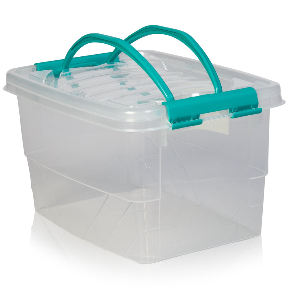 7 Litre Clear Plastic Storage Box with Handle and Lid-Hobby Life-Plastic Box Shop