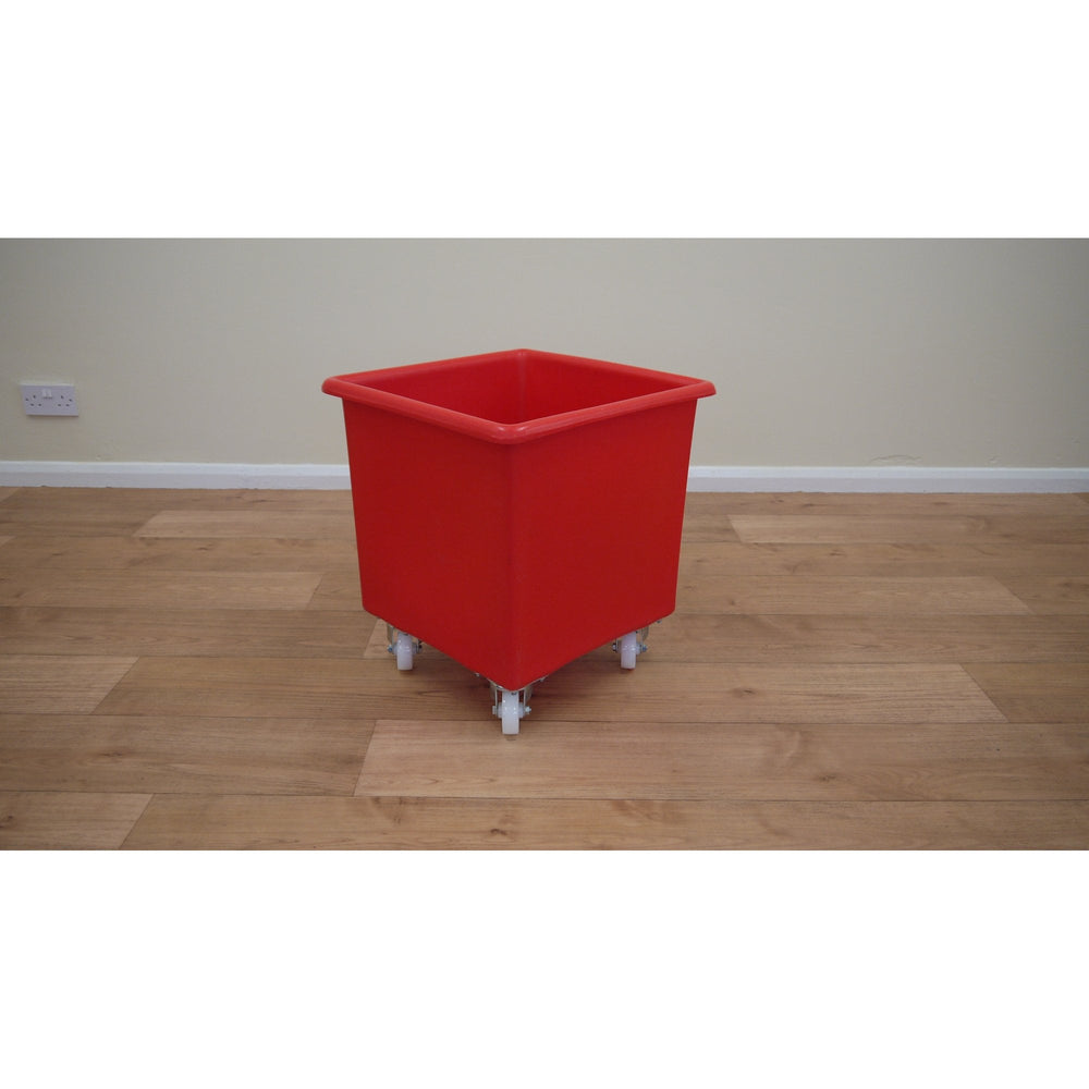 72 Litre Mobile Tapered Truck-EX-Red-EXRB0003R-Plastic Box Shop