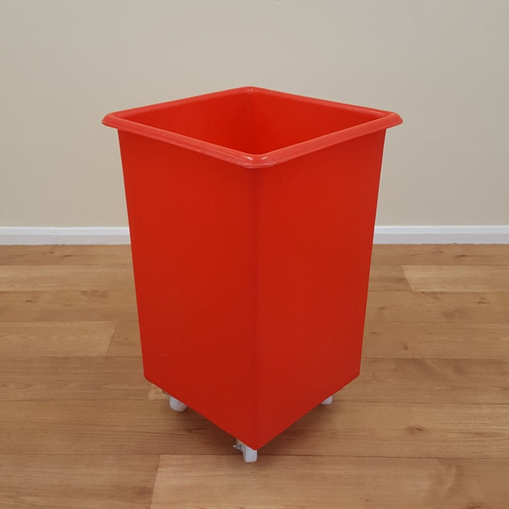 118 Litre Plastic Mobile Tapered Truck-EX-Red-EXRB0120R-Plastic Box Shop