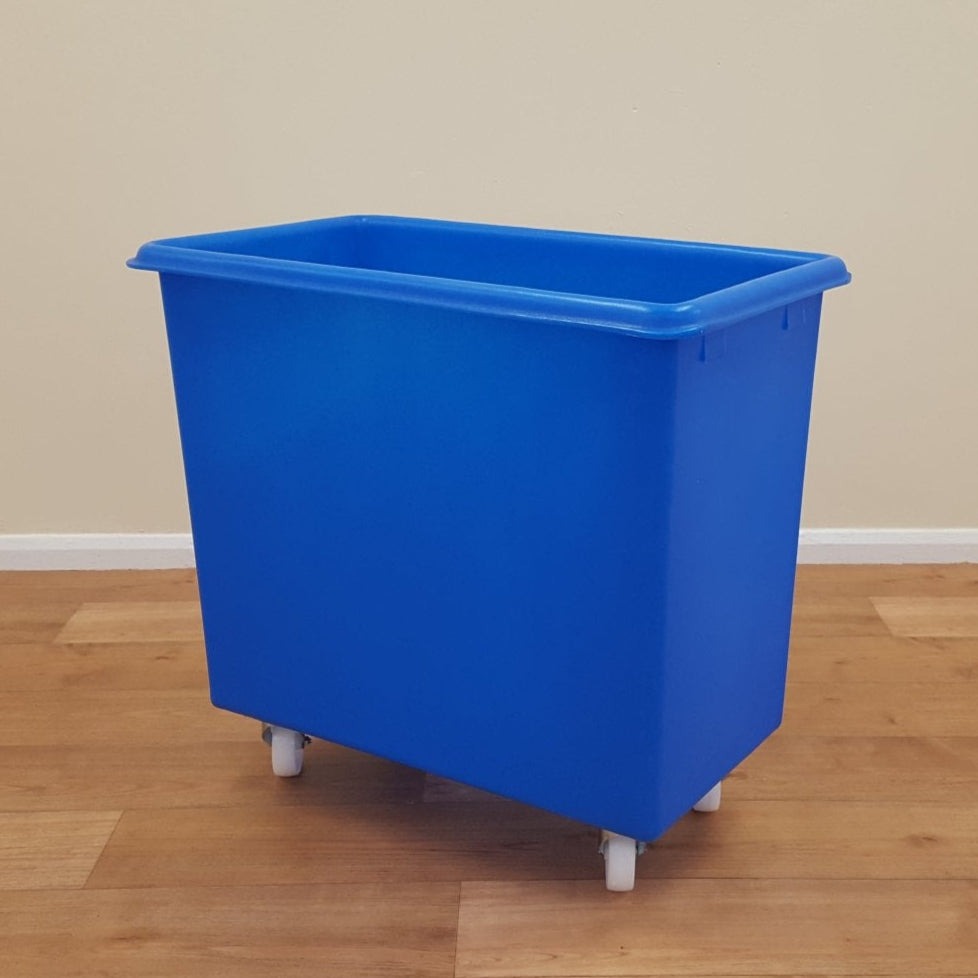 200 Litre Mobile Tapered Truck-EX-Blue-EXRB0227B-Plastic Box Shop
