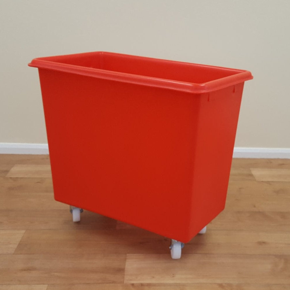 200 Litre Mobile Tapered Truck-EX-Red-EXRB0227R-Plastic Box Shop